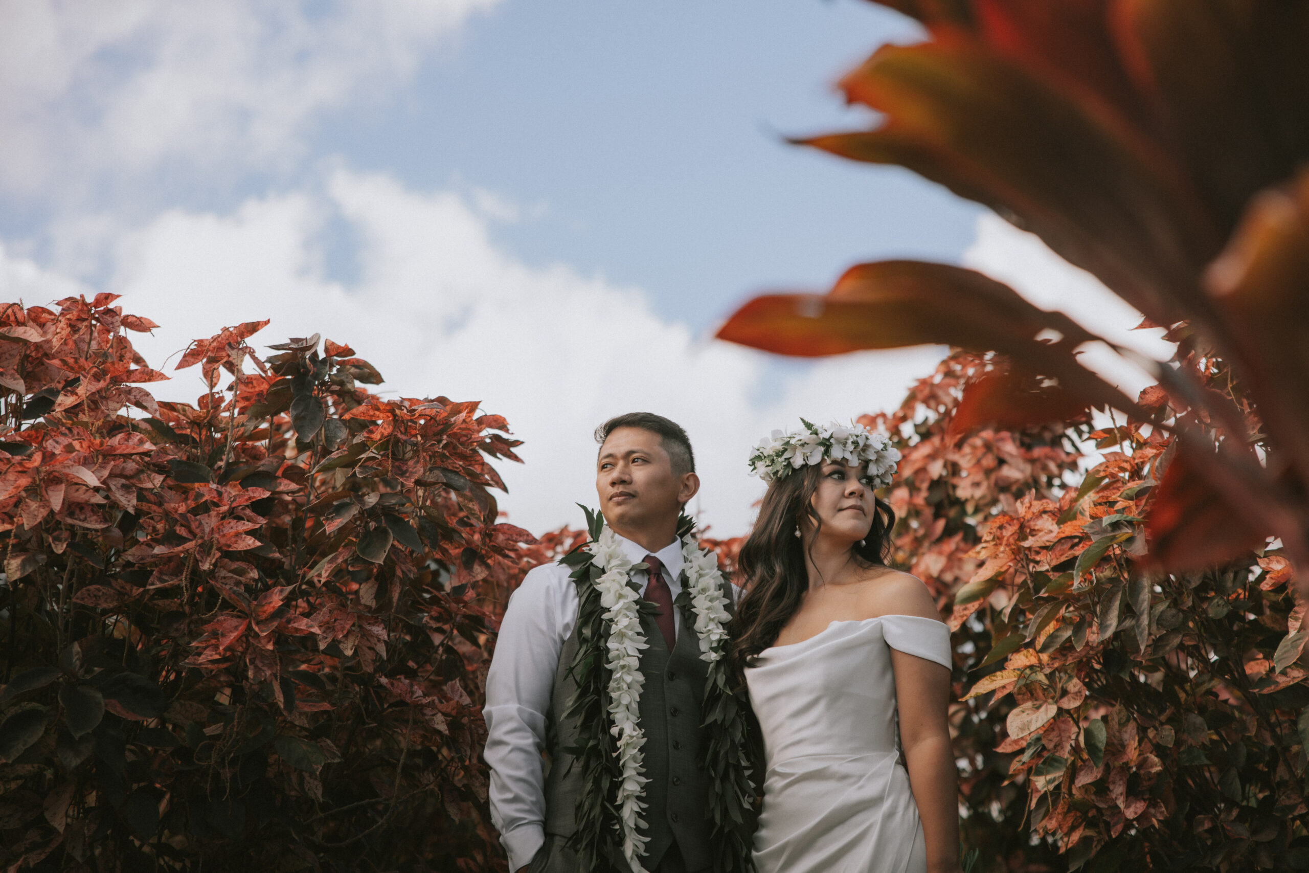 Kayla and Cam at their Kunia Loa Ridge Farmlands wedding
